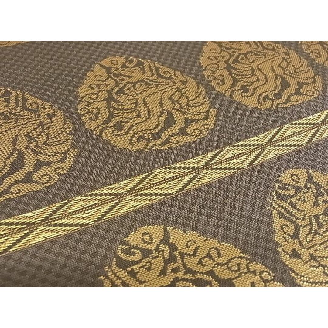 平和屋-こころ店■極上 龍村晋謹製 全通柄袋帯 名物興福寺金襴 金糸 色紙付き 正絹 逸品 3kk1488