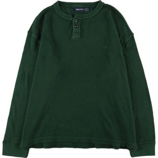 ノーティカ(NAUTICA)の古着 ノーティカ NAUTICA ヘンリーネック サーマルロンT ワッフル メンズXXL /eaa368548(Tシャツ/カットソー(半袖/袖なし))