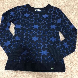 ワスク(WASK)のWASK 140センチ　セーター　スター柄　ワスク　Bebe ネイビー　ブルー(Tシャツ/カットソー)