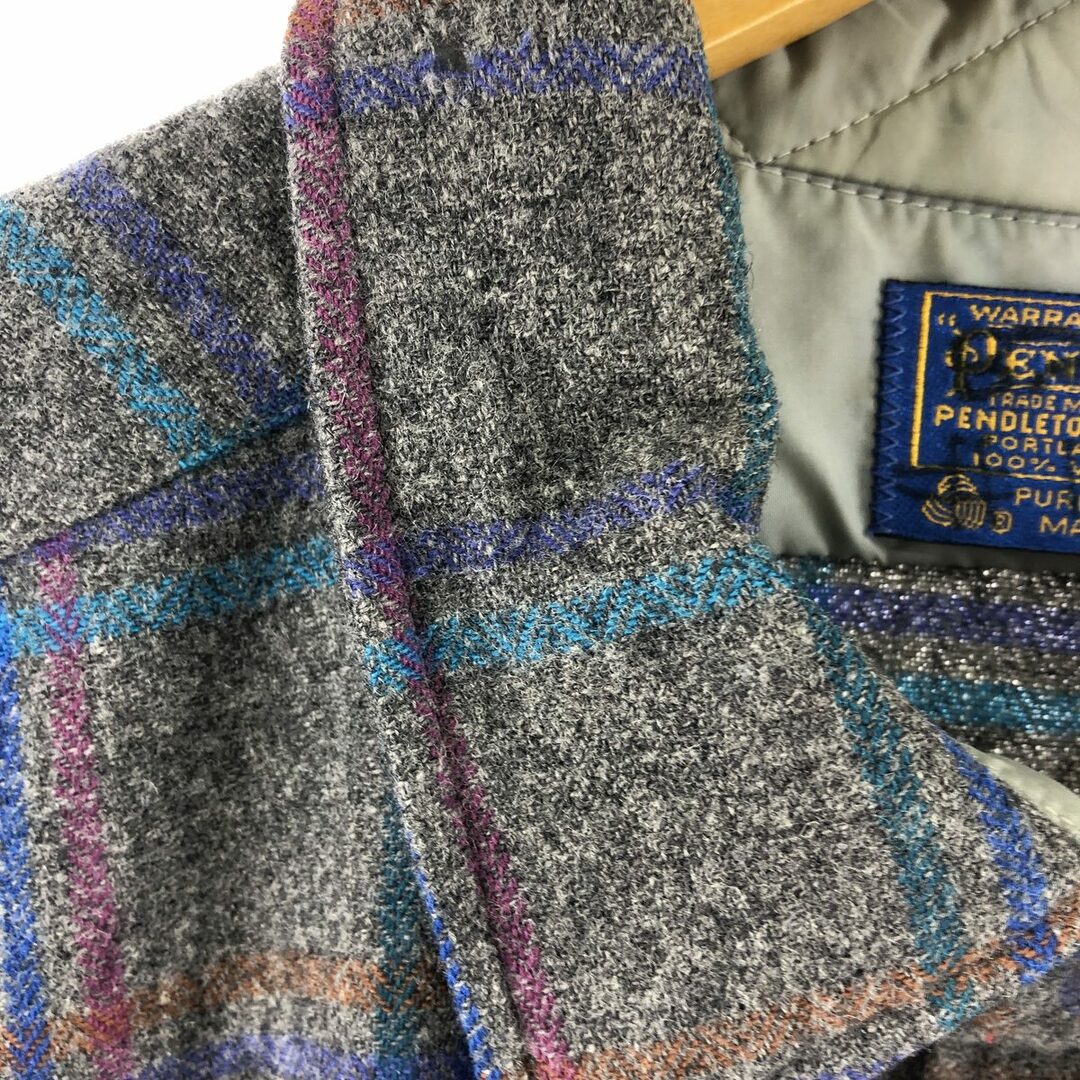 70年代 ペンドルトン PENDLETON チェック柄 ウールシャツ USA製 メンズXL ヴィンテージ /eaa368378 3