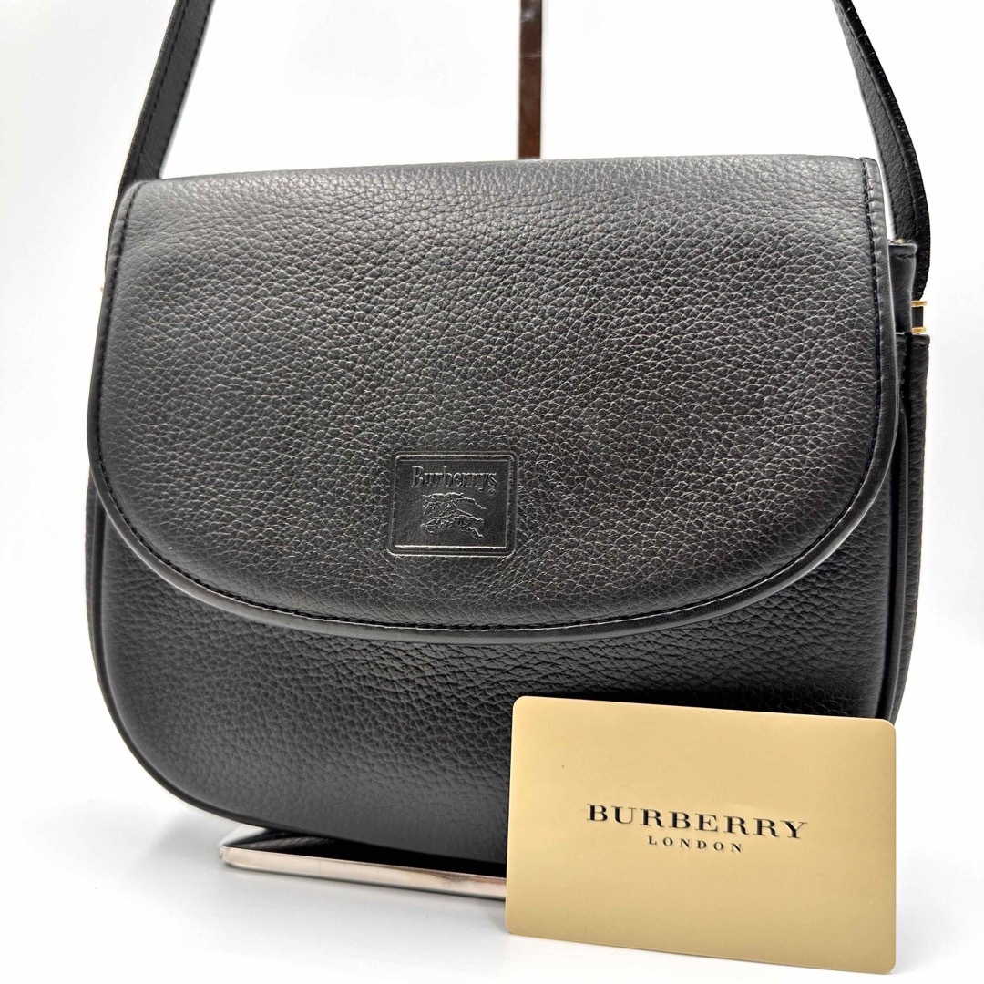 ✨美品✨バーバリー ショルダーバッグ ノバチェック ホースロゴ レザー