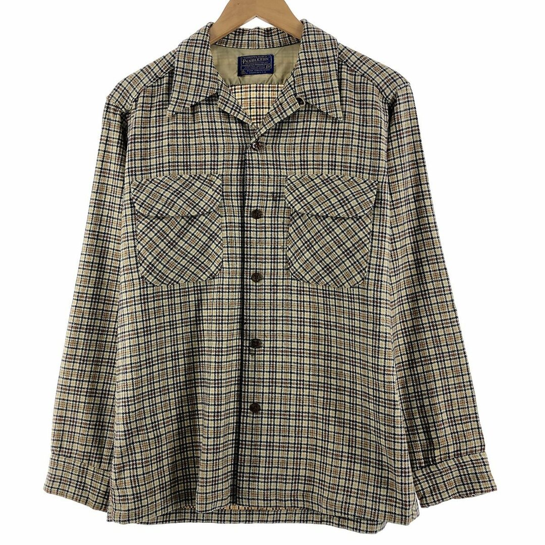 PENDLETON 70s US ネルシャツ オープンカラー アメカジ ボード