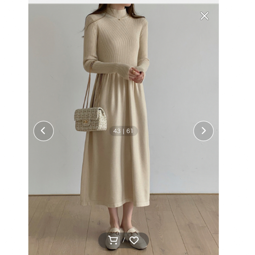 ハイネックニットロングワンピース 4