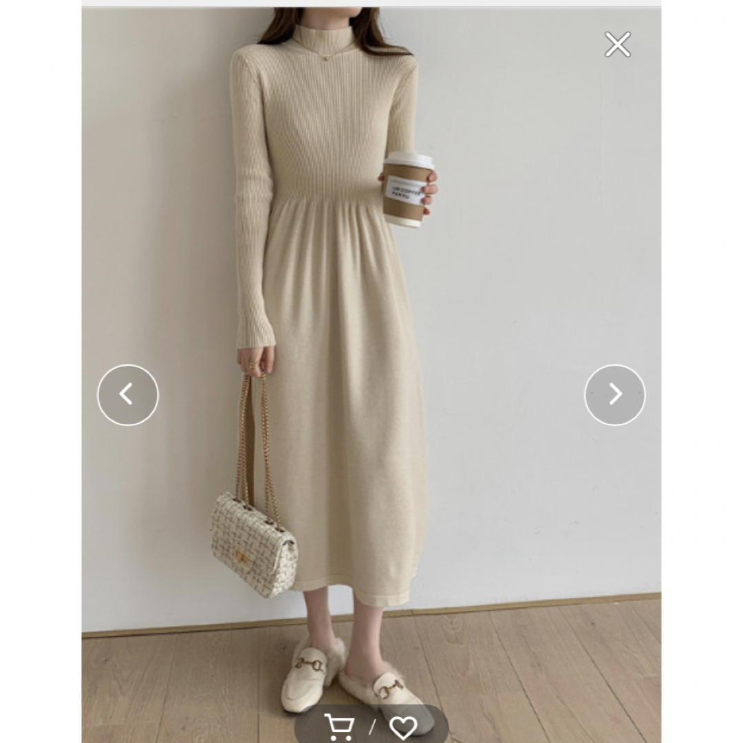 ハイネックニットロングワンピース 6