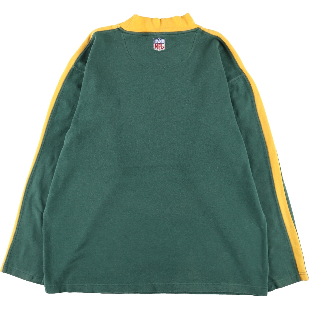 古着 NFL TEAM APPAREL NFL GREEN BAY PACKERS グリーンベイパッカーズ ハイネック ロングTシャツ ロンT メンズXL /eaa368496 メンズのトップス(Tシャツ/カットソー(半袖/袖なし))の商品写真