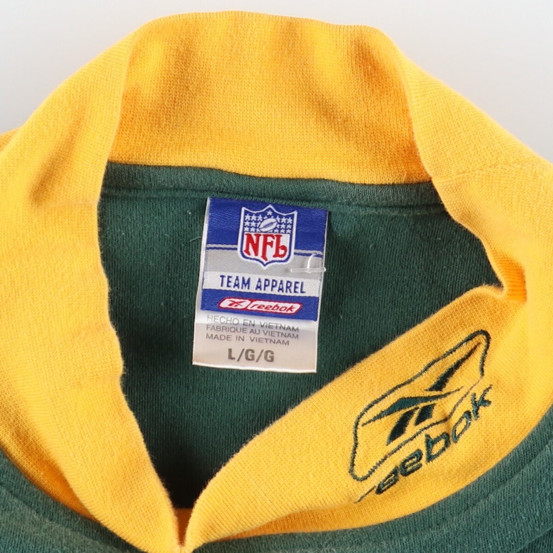 古着 NFL TEAM APPAREL NFL GREEN BAY PACKERS グリーンベイパッカーズ ハイネック ロングTシャツ ロンT メンズXL /eaa368496 メンズのトップス(Tシャツ/カットソー(半袖/袖なし))の商品写真