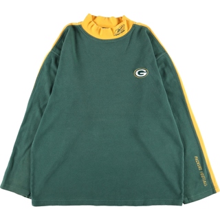 古着 NFL TEAM APPAREL NFL GREEN BAY PACKERS グリーンベイパッカーズ ハイネック ロングTシャツ ロンT メンズXL /eaa368496(Tシャツ/カットソー(半袖/袖なし))