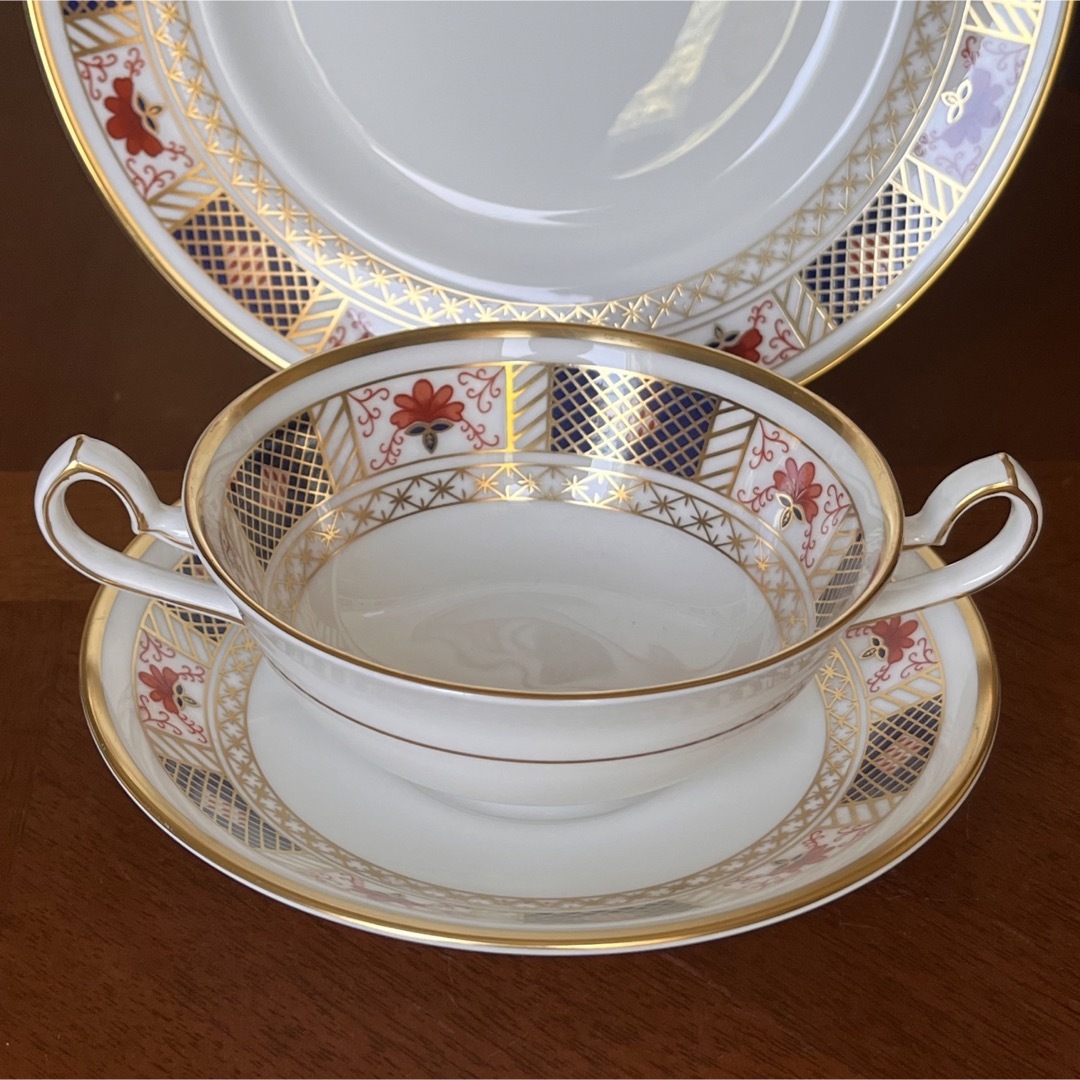 レア美品】ロイヤルクラウンダービー☆Derby Border☆トリオ - 食器