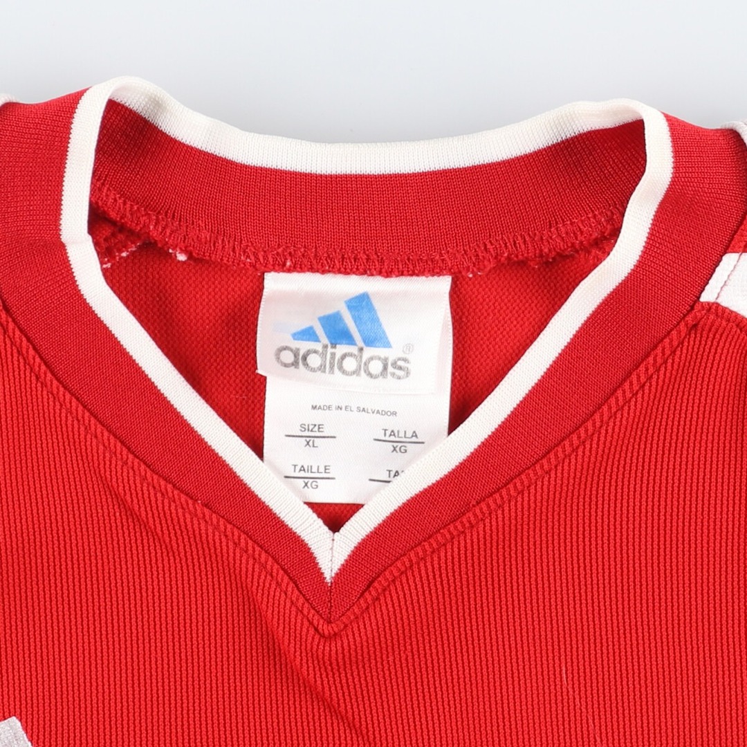 adidas(アディダス)の古着 アディダス adidas Vネック ゲームシャツ サッカーシャツ レディースM /eaa367762 メンズのトップス(Tシャツ/カットソー(半袖/袖なし))の商品写真