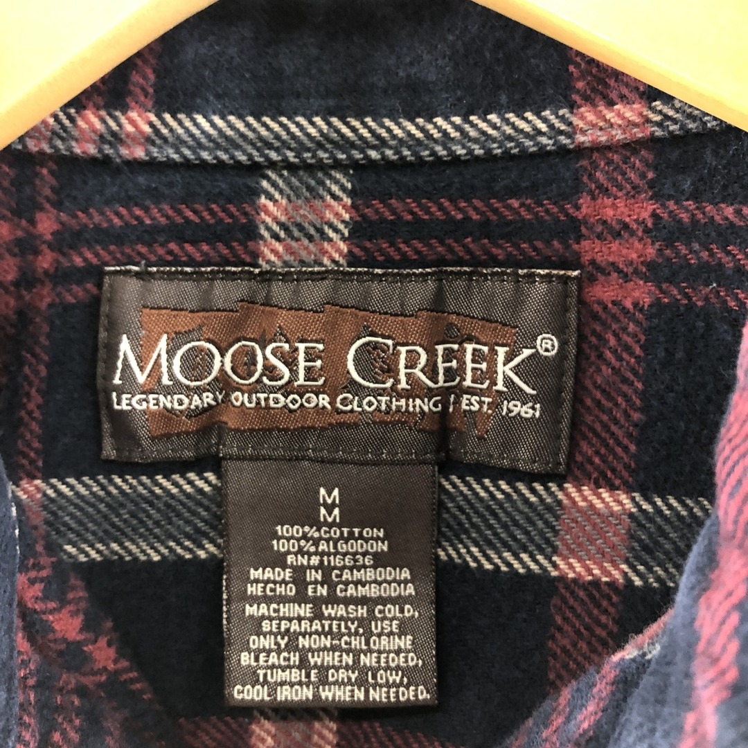 MOOSE CREEK チェック柄 長袖 ヘビーネルシャツ メンズL /eaa368800