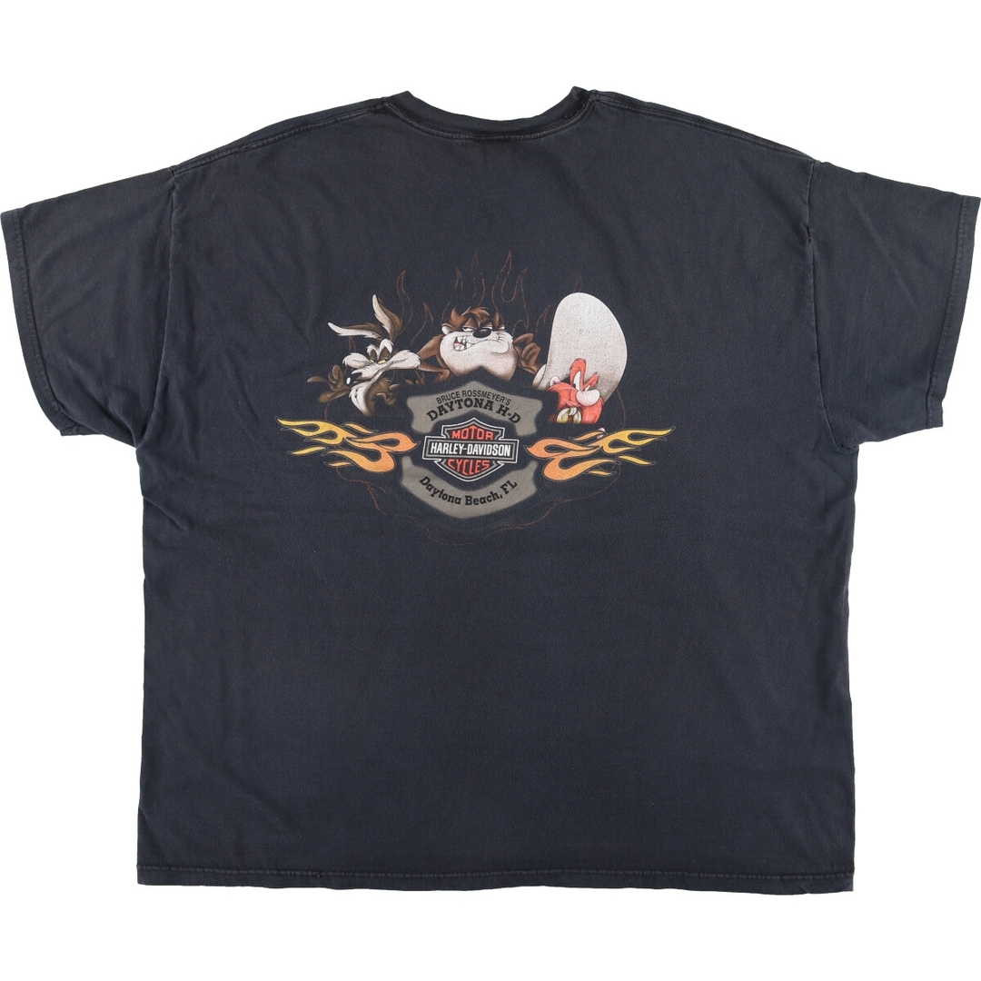 ハーレーダビッドソン Harley-Davidson LOONEY TUNES ルーニーテューンズ 両面プリント モーターサイクル バイクTシャツ USA製 メンズXXL /eaa367747