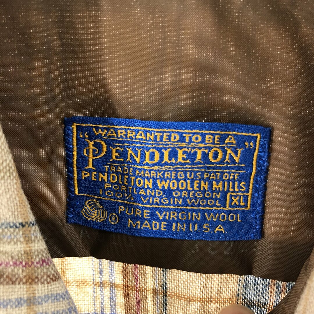 PENDLETON - 古着 70年代 ペンドルトン PENDLETON チェック柄 ウール