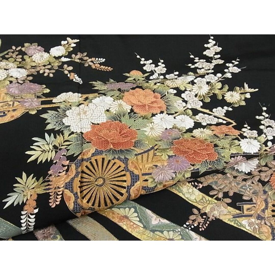 平和屋-こころ店■和装小物 上質な帯揚げ10枚セット 手描き 絞り 中国三大刺繍 汕頭刺繍 スワトウ刺繍 寿光織 金糸 逸品 未使用3kk2111