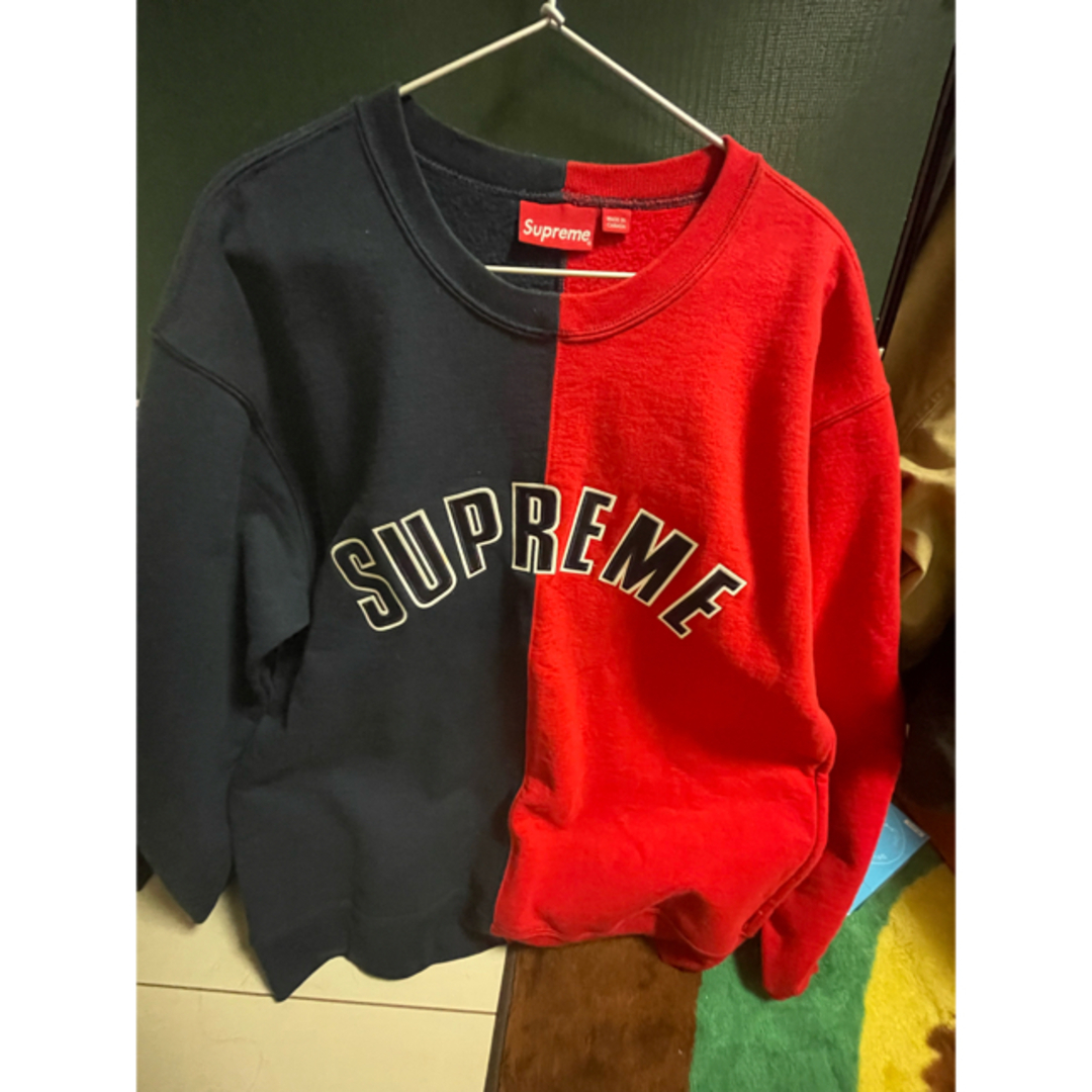 【S】supreme Split Crewneck Sweat Navy