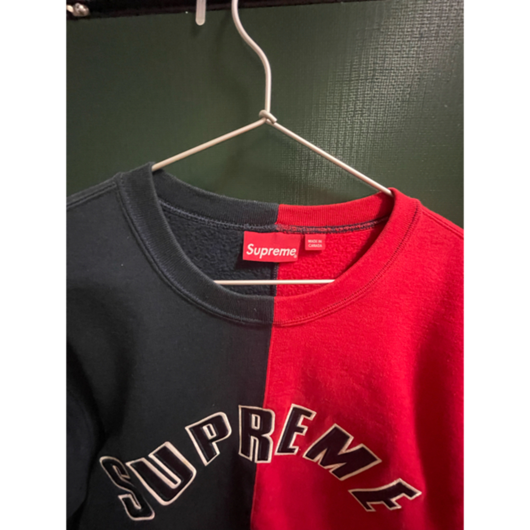 【S】supreme Split Crewneck Sweat Navy