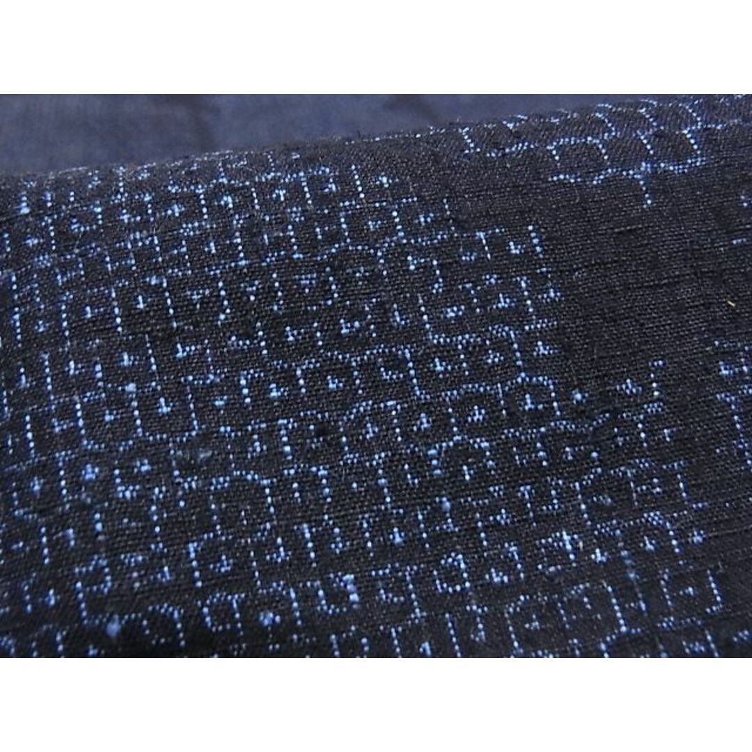 平和屋-こころ店■上質な小紋 紬地 切嵌鹿の子文 着丈164.5cm 裄丈63cm 正絹 逸品 未使用 A-ja4387