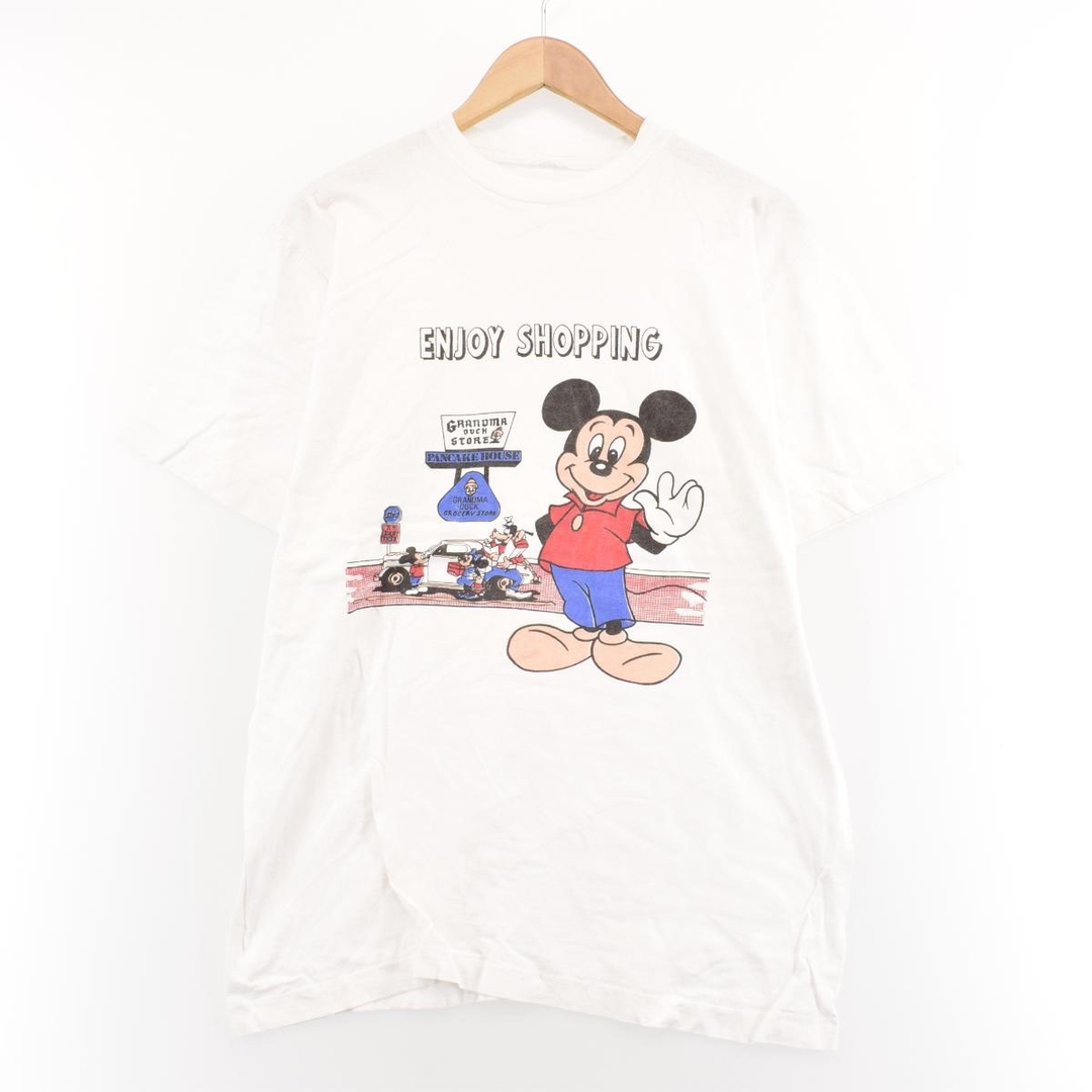 90年代 MICKEY MICKEY MOUSE ミッキーマウス キャラクタープリントTシャツ メンズL ヴィンテージ /eaa258115