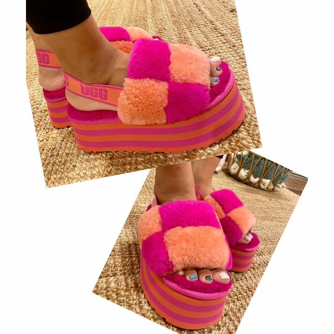 UGG(アグ)の✨激レア✨新品✨24⇒23.5～✨UGG✨ディスコ チェッカー✨厚底サンダル レディースの靴/シューズ(サンダル)の商品写真