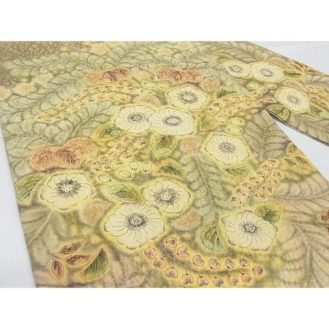 平和屋-こころ店■八寸名古屋帯 唐織 幾何学間道 正絹 逸品 A-pf5287