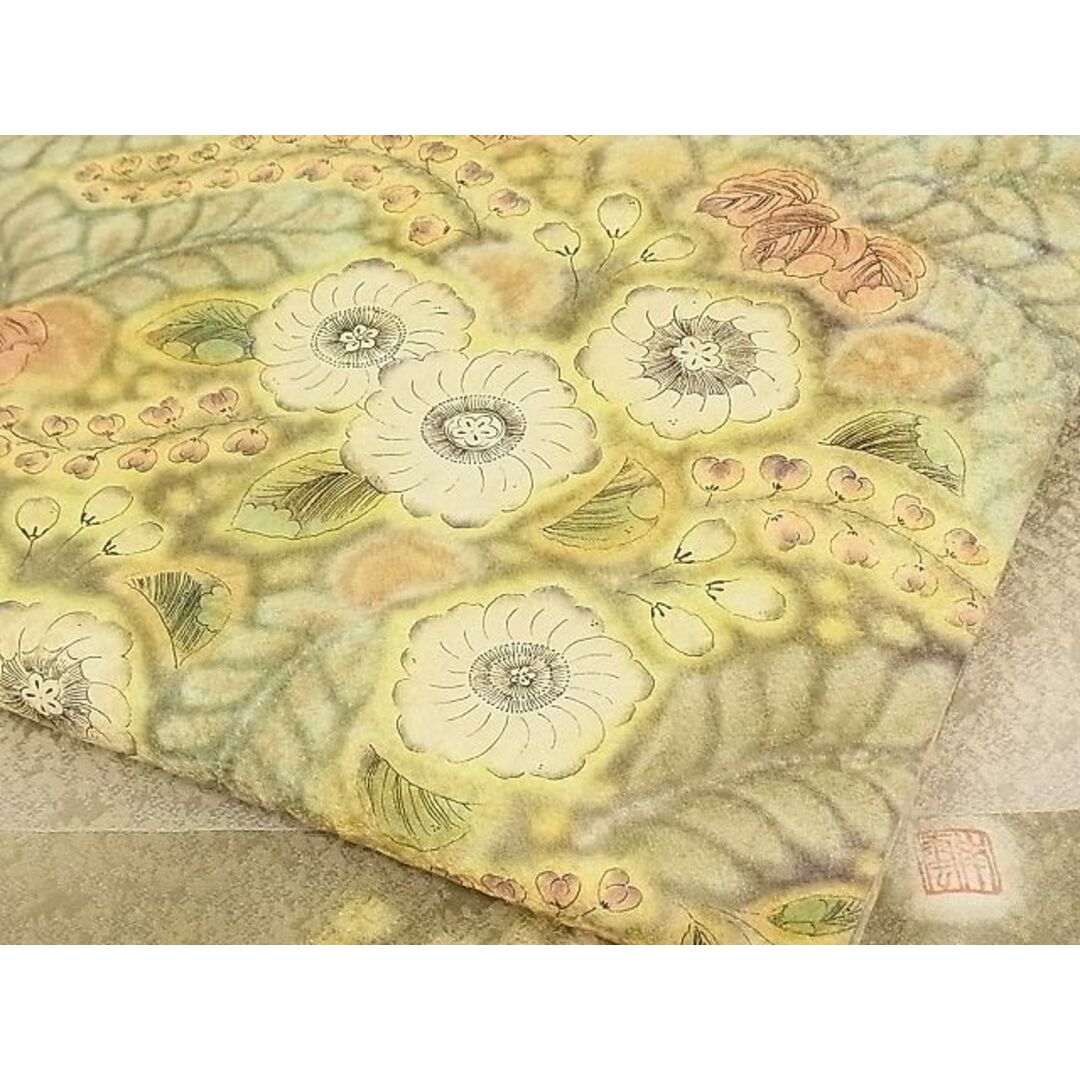 平和屋-こころ店□極上 銀座きしや 九寸開き名古屋帯 作家物 辻が花 金 ...