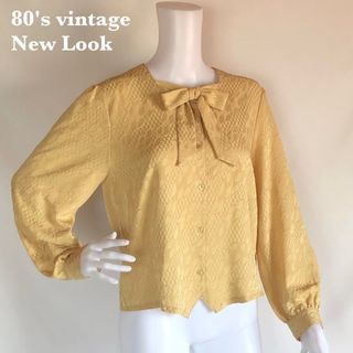 ニュールック(New Look)の【New Look】リボン　ブラウス　80'svintage(シャツ/ブラウス(長袖/七分))