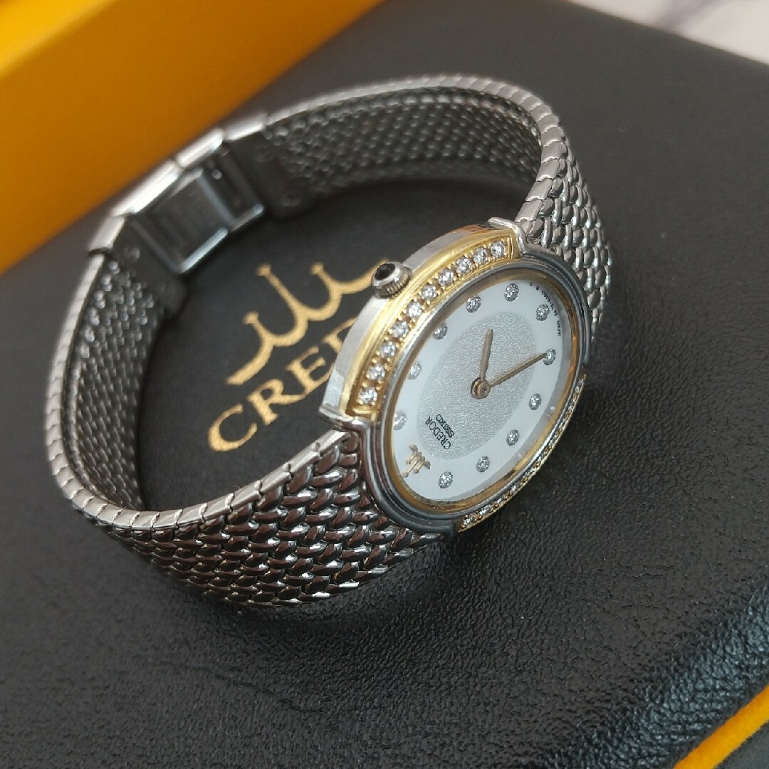CREDOR(クレドール)のクレドール シグノGSWE940 美品 18KT 31Pダイヤ レディークォーツ レディースのファッション小物(腕時計)の商品写真