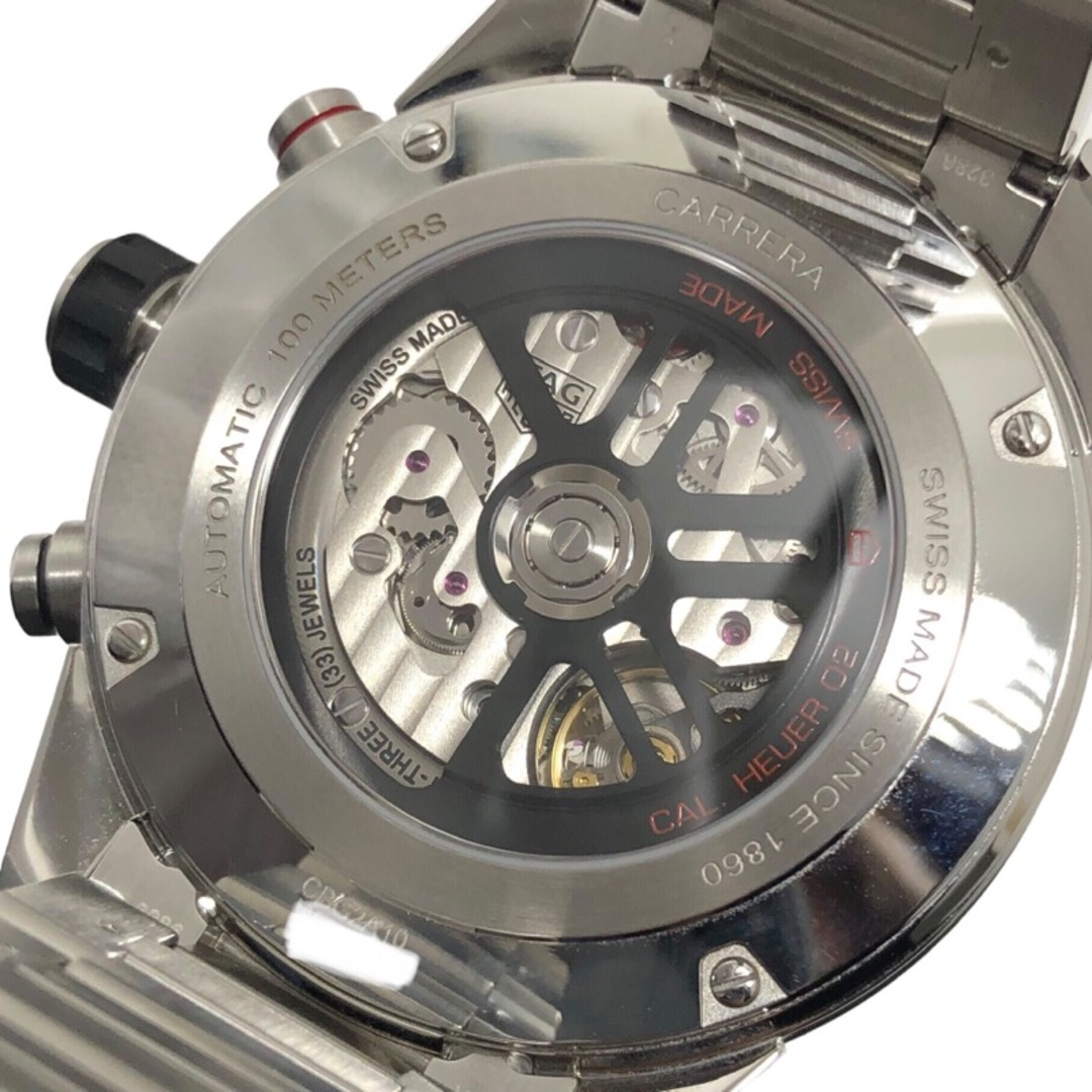 タグ・ホイヤー TAG HEUER カレラ キャリバーホイヤー02 クロノグラフ CBG2A10 ブラックスケルトン文字盤 SS メンズ 腕時計