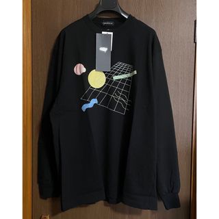 アンダーカバー(UNDERCOVER)の黒5新品 UNDERCOVER メンズ パッチ 刺繍 ロング Tシャツ オウガ(スウェット)