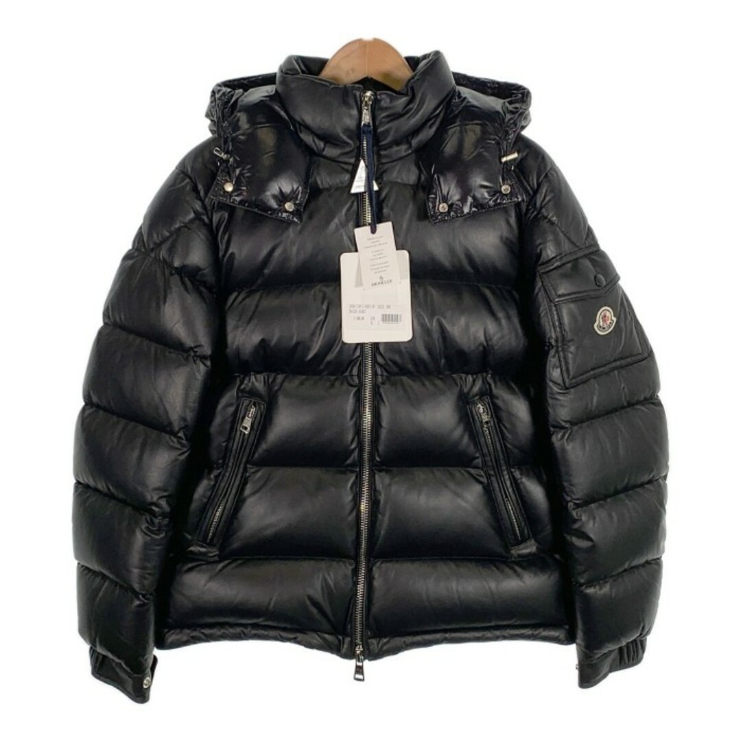 MONCLER(モンクレール)のモンクレール 19/20AW ラムレザー ダウンジャケット ブラック メンズのジャケット/アウター(ダウンジャケット)の商品写真