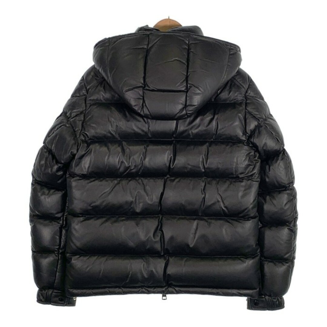 MONCLER(モンクレール)のモンクレール 19/20AW ラムレザー ダウンジャケット ブラック メンズのジャケット/アウター(ダウンジャケット)の商品写真