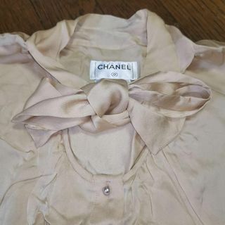 CHANEL - 1513超美品 シャネル ブラウスシャツ ノースリーブ ベージュ