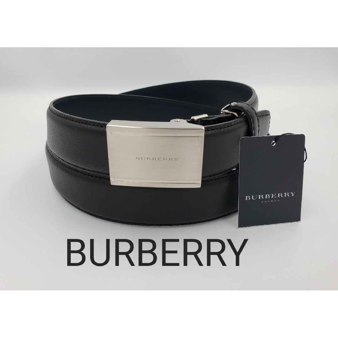 BURBERRY(バーバリー)の【B-80】【BURBERRY】バーバリー　紳士レザーベルト　黒　新品未使用 メンズのファッション小物(ベルト)の商品写真