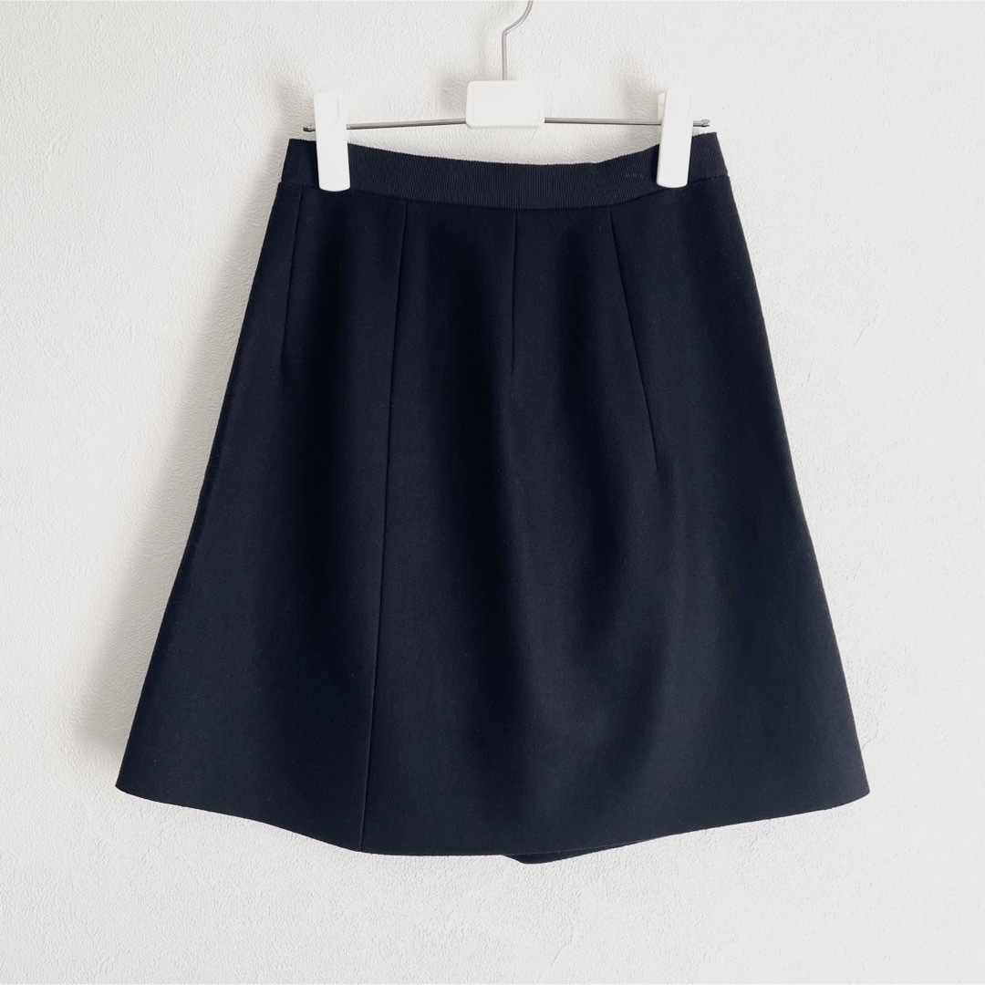 JIL SANDER NAVY ウール カシミア スカート-