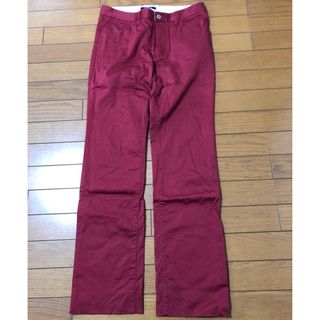 ユニクロ(UNIQLO)のユニクロ　style up pants ウエスト76cm レッド(チノパン)