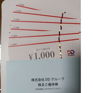 DDグループ株主優待券6,000円分(その他)