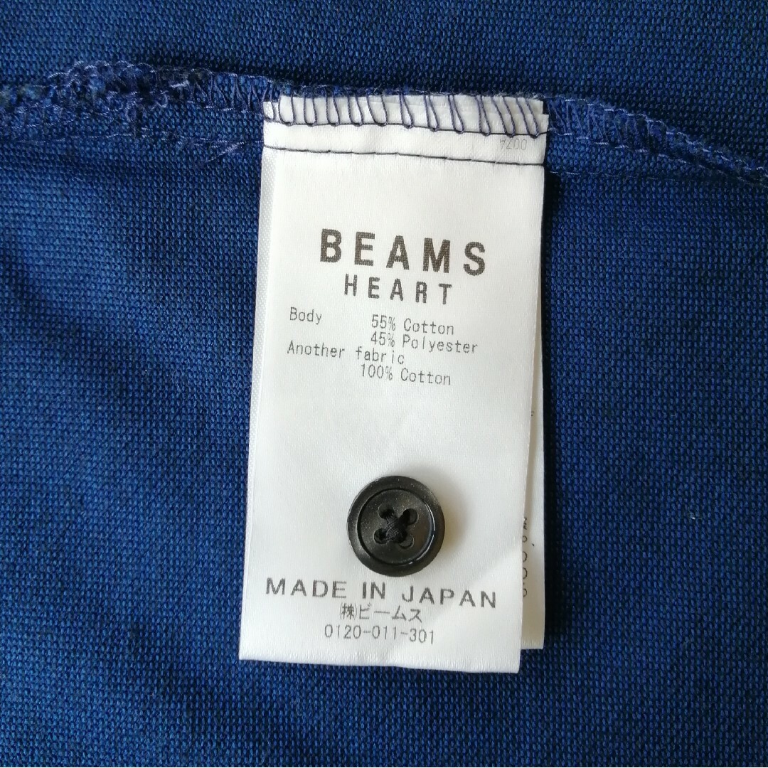 【美品】BEAMS HART　ビームスハート　ポロシャツ　Mサイズ　ネイビー メンズのトップス(ポロシャツ)の商品写真
