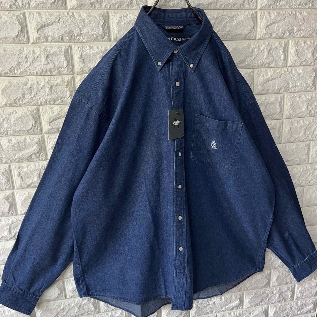 NAUTICA(ノーティカ)の【NAUTICA】ノーティカ 90s BDデニムシャツ タグ付き 3XLサイズ メンズのトップス(シャツ)の商品写真