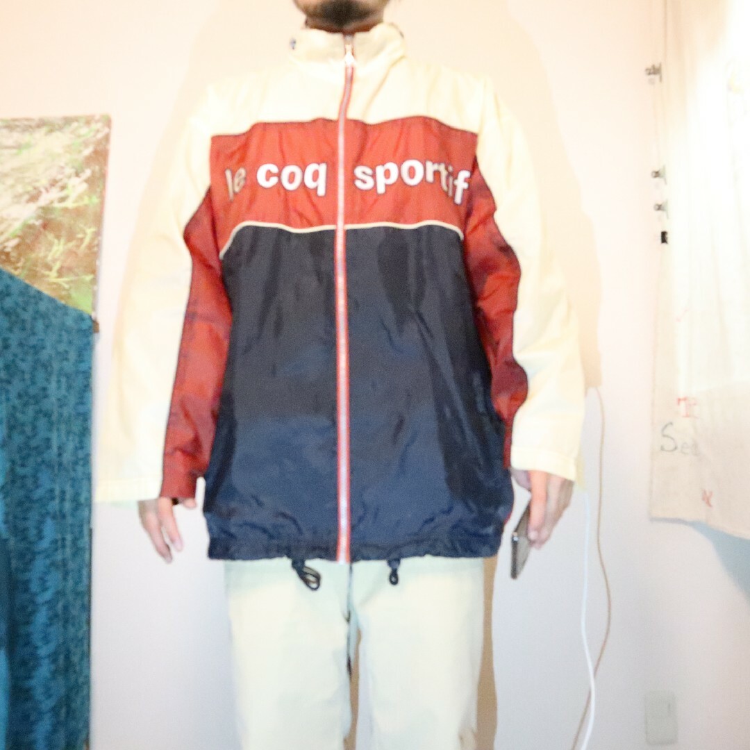 【le coq sportif】3カラーブロックナイロンジャケット 90s