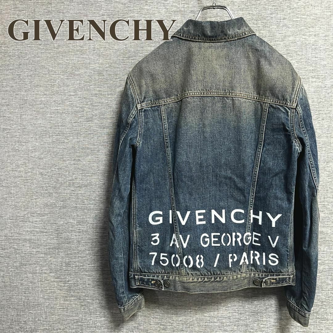 ジバンシー GIVENCHY デニムジャケット Ｇジャン ロゴバックプリント