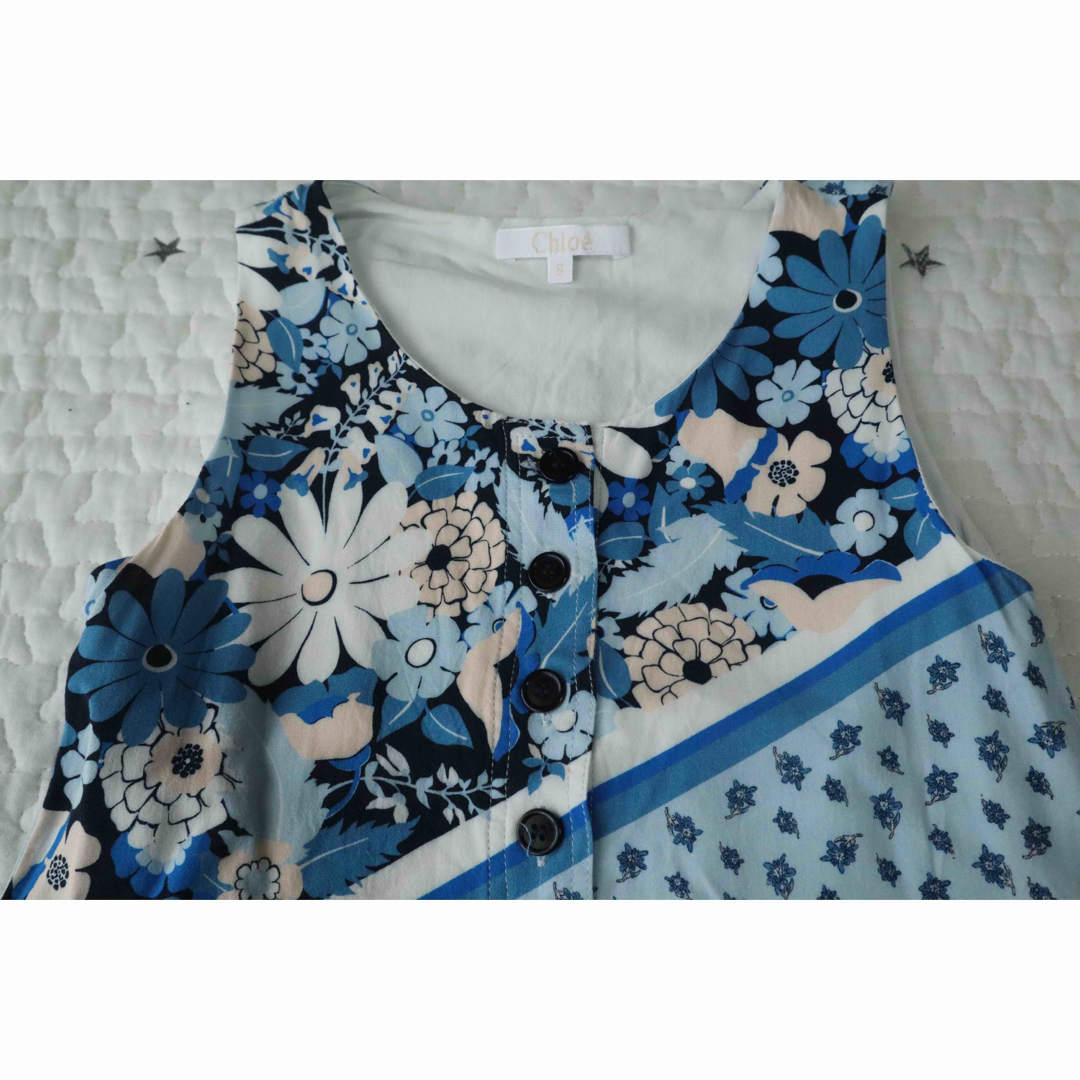 Chloe(クロエ)のChloe クロエ　花柄　ペイズリー　ブラウスチュニック　6y 115cm キッズ/ベビー/マタニティのキッズ服女の子用(90cm~)(ブラウス)の商品写真