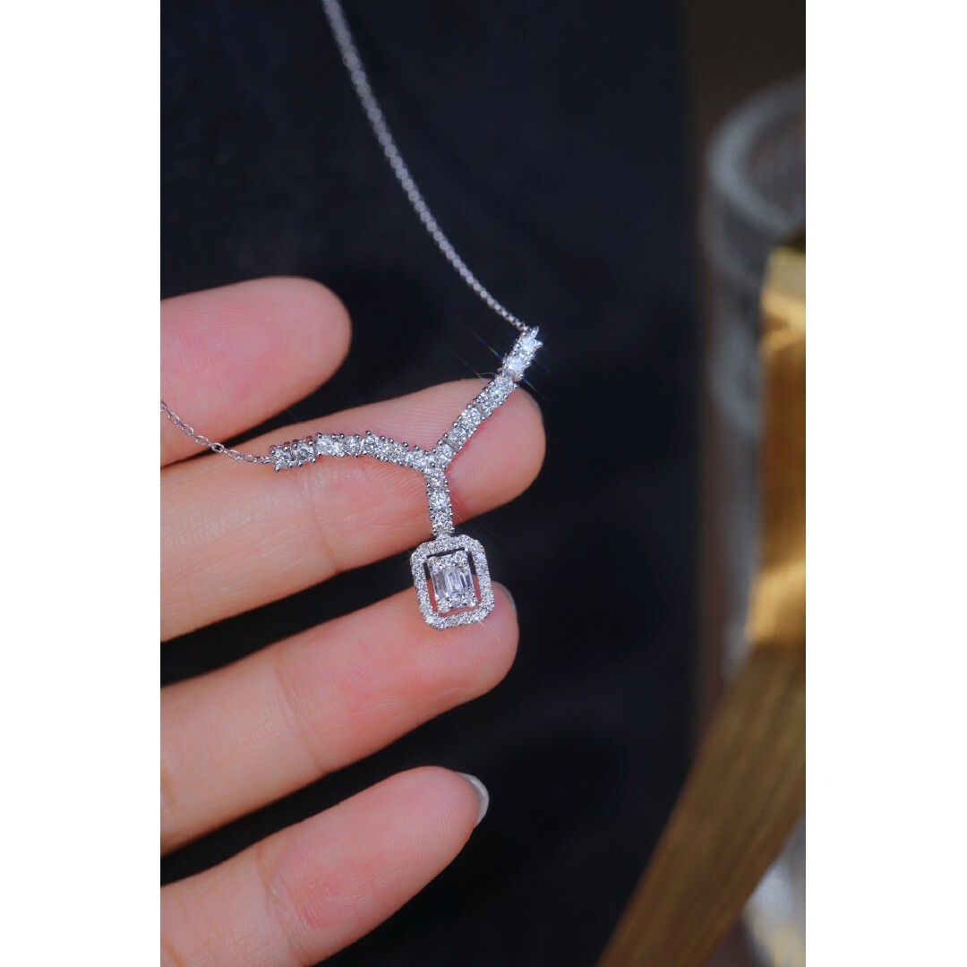 天然ダイヤモンドネックレス0.7ct k18の通販 by 天然ダイヤモンド