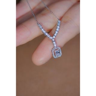 天然ダイヤモンドネックレス0.7ct　k18(ネックレス)