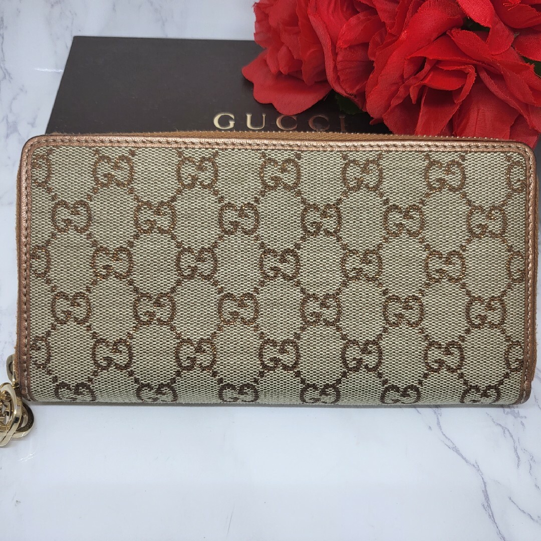 Gucci   極美品 GUCCI グッチ ラウンドファスナー 長財布 財布 GG