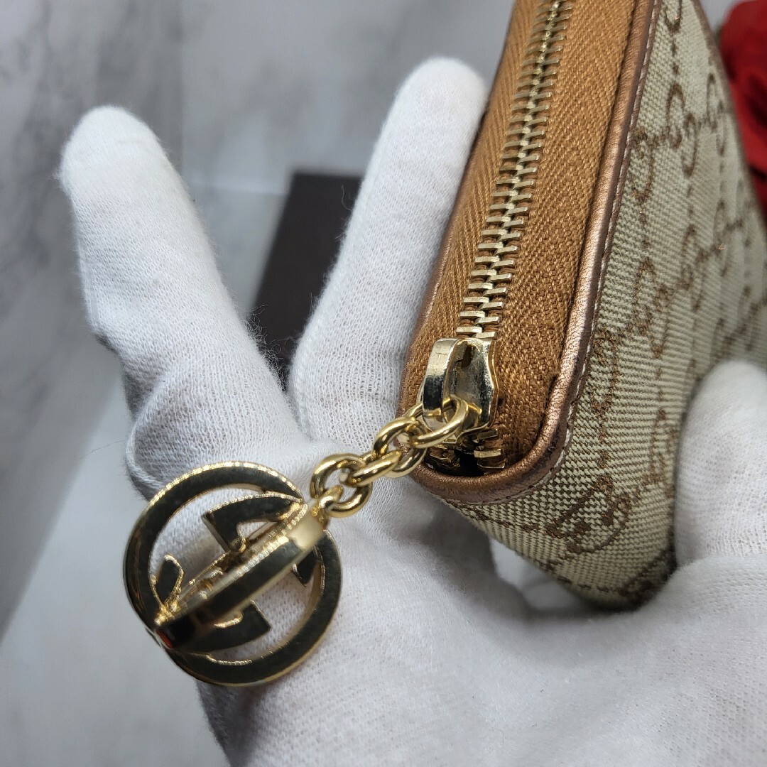 Gucci - 【極美品】 GUCCI グッチ ラウンドファスナー 長財布 財布 GG ...