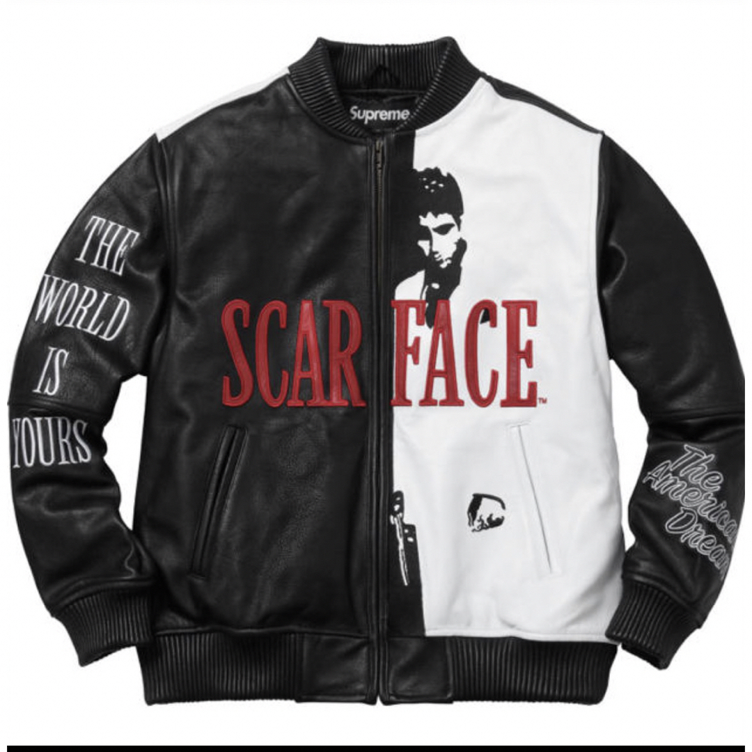 Supreme - supreme Scarface Leather Jacket 黒 Mサイズの通販 Supreme - supreme Scarface Leather Jacket 黒 Mサイズの通販