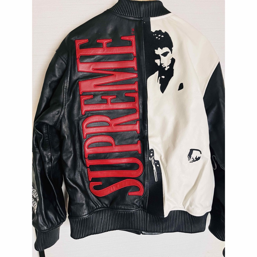 supreme Scarface Leather Jacket 黒 Mサイズ