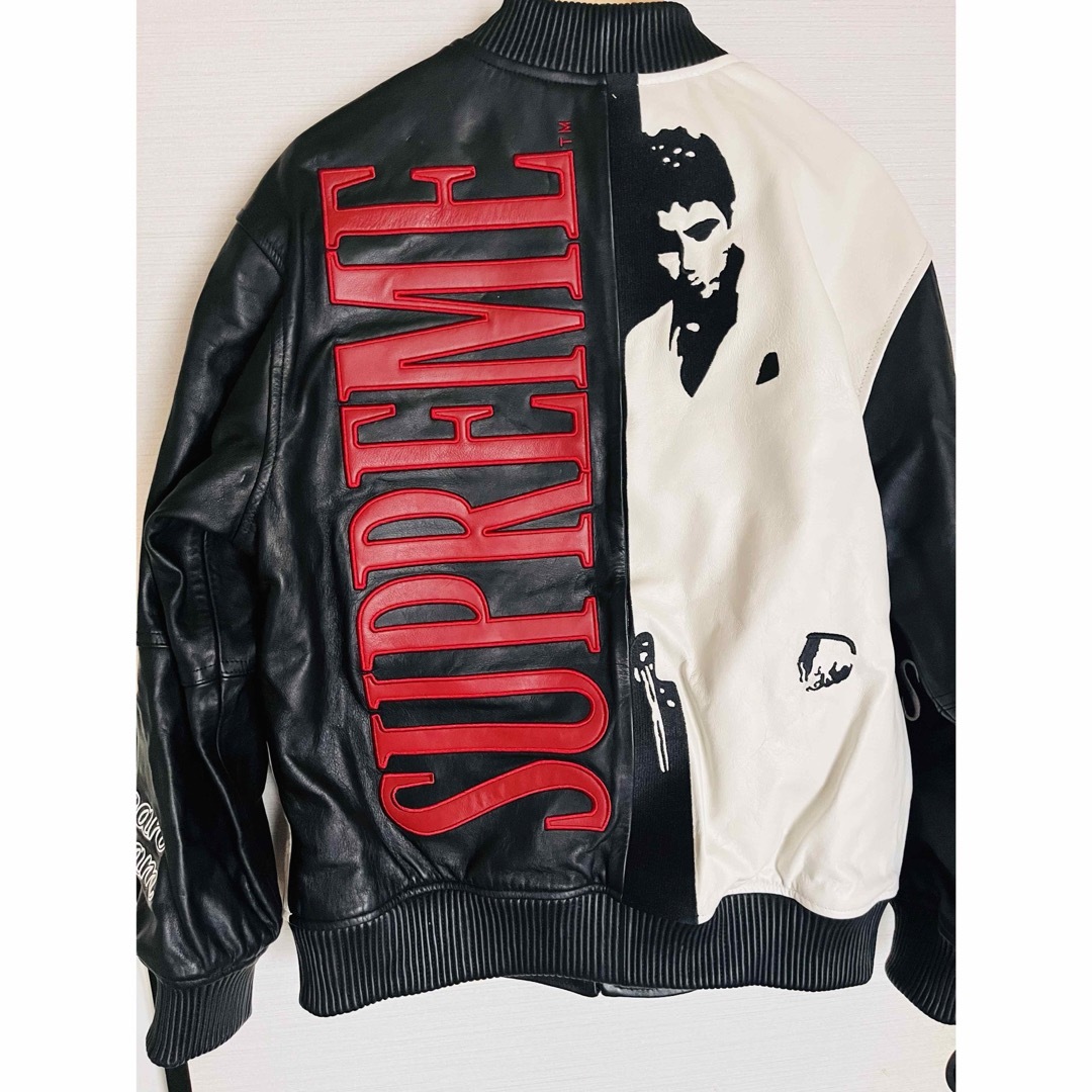 Supreme - supreme Scarface Leather Jacket 黒 Mサイズの通販 Supreme - supreme Scarface Leather Jacket 黒 Mサイズの通販