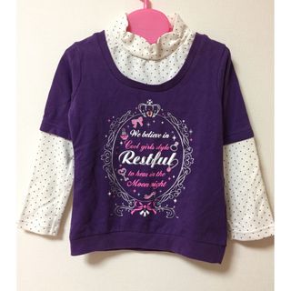 マザウェイズ(motherways)のmotherways/ 子供服  切り替え長袖ハイネックカットソー パープル 紫(Tシャツ/カットソー)