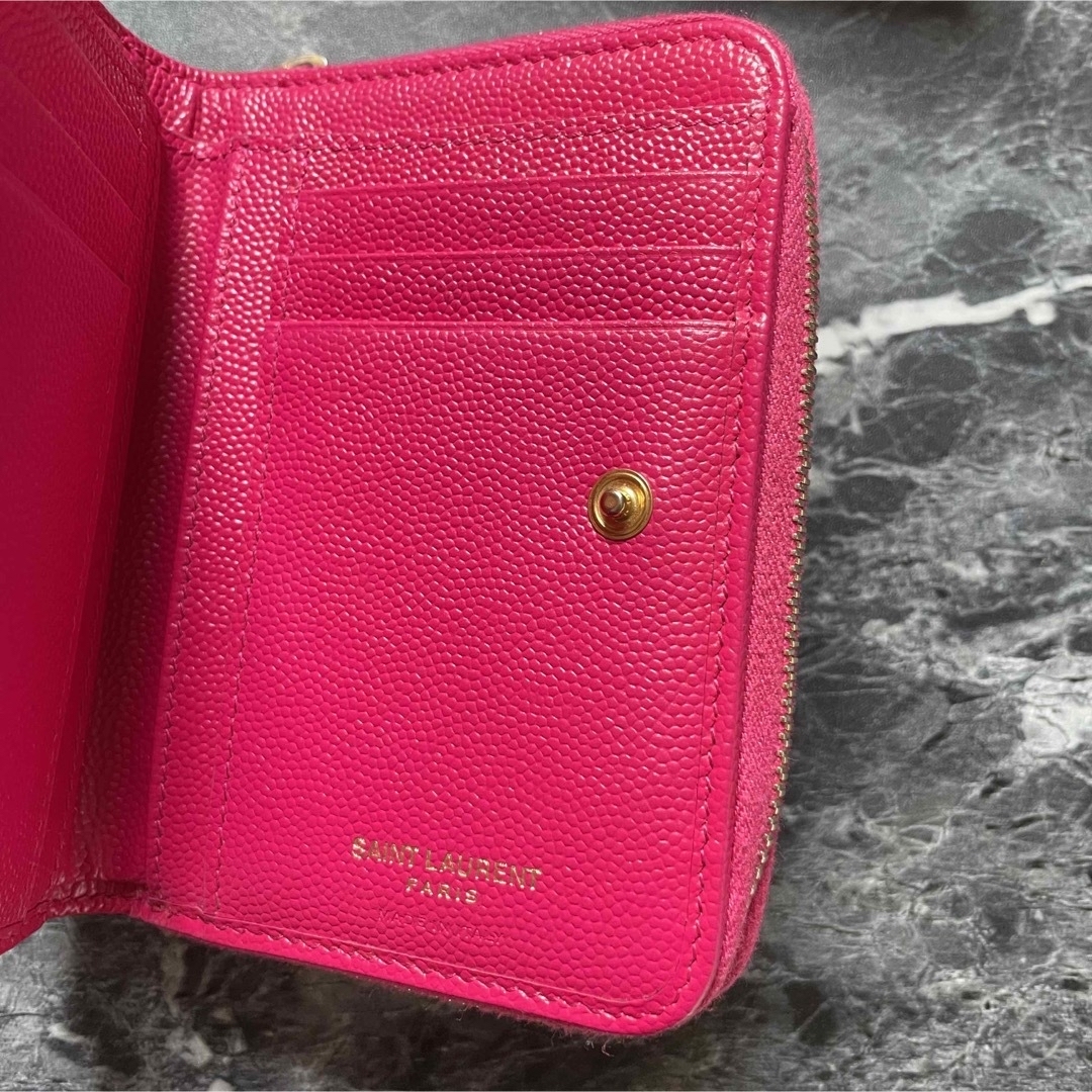Yves Saint Laurent(イヴサンローラン)の✴︎✴︎サンローラン YSL 折財布 二つ折り ピンク✴︎ レディースのファッション小物(財布)の商品写真