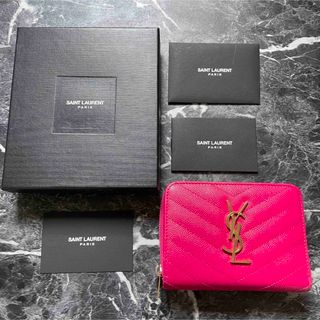 イヴサンローラン(Yves Saint Laurent)の✴︎✴︎サンローラン YSL 折財布 二つ折り ピンク✴︎(財布)